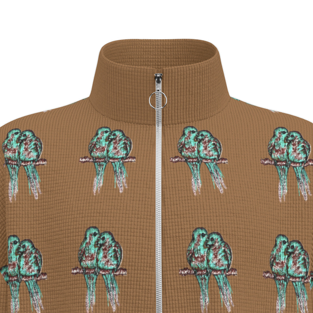 All-Over Print Unisex Stand Collar Zipped Jacket