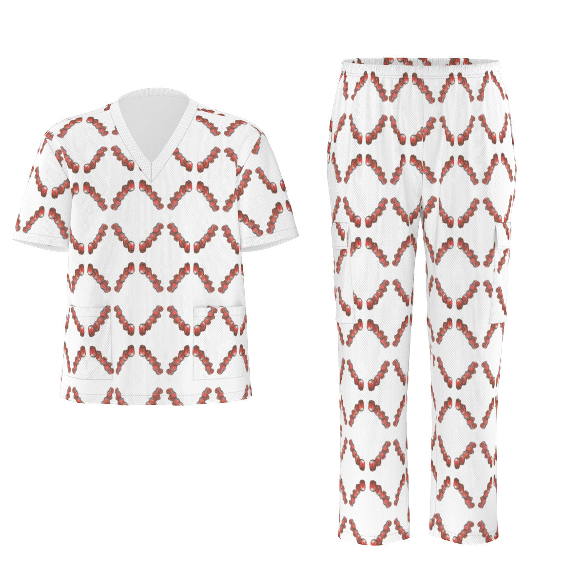All-Over Print Unisex Scrub Set|Birdseye