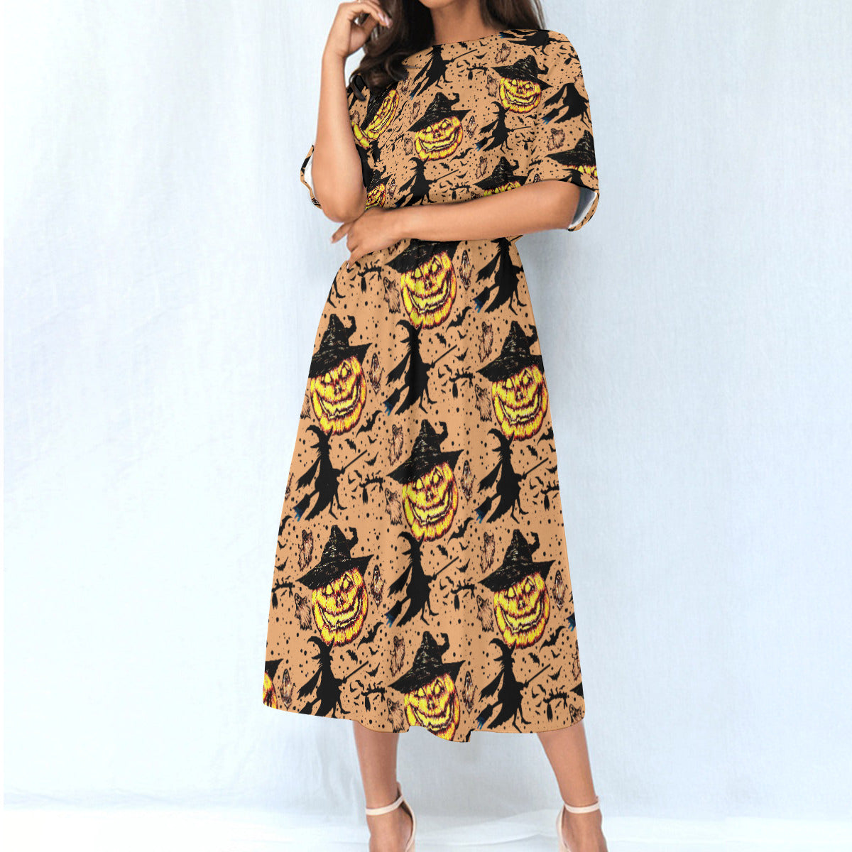 All-Over Print Women's Elastic Waist Dress