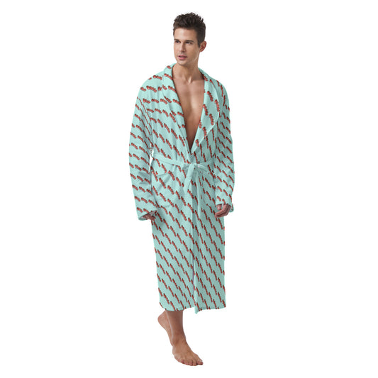 All-Over Print Men's Heavy Fleece Robe