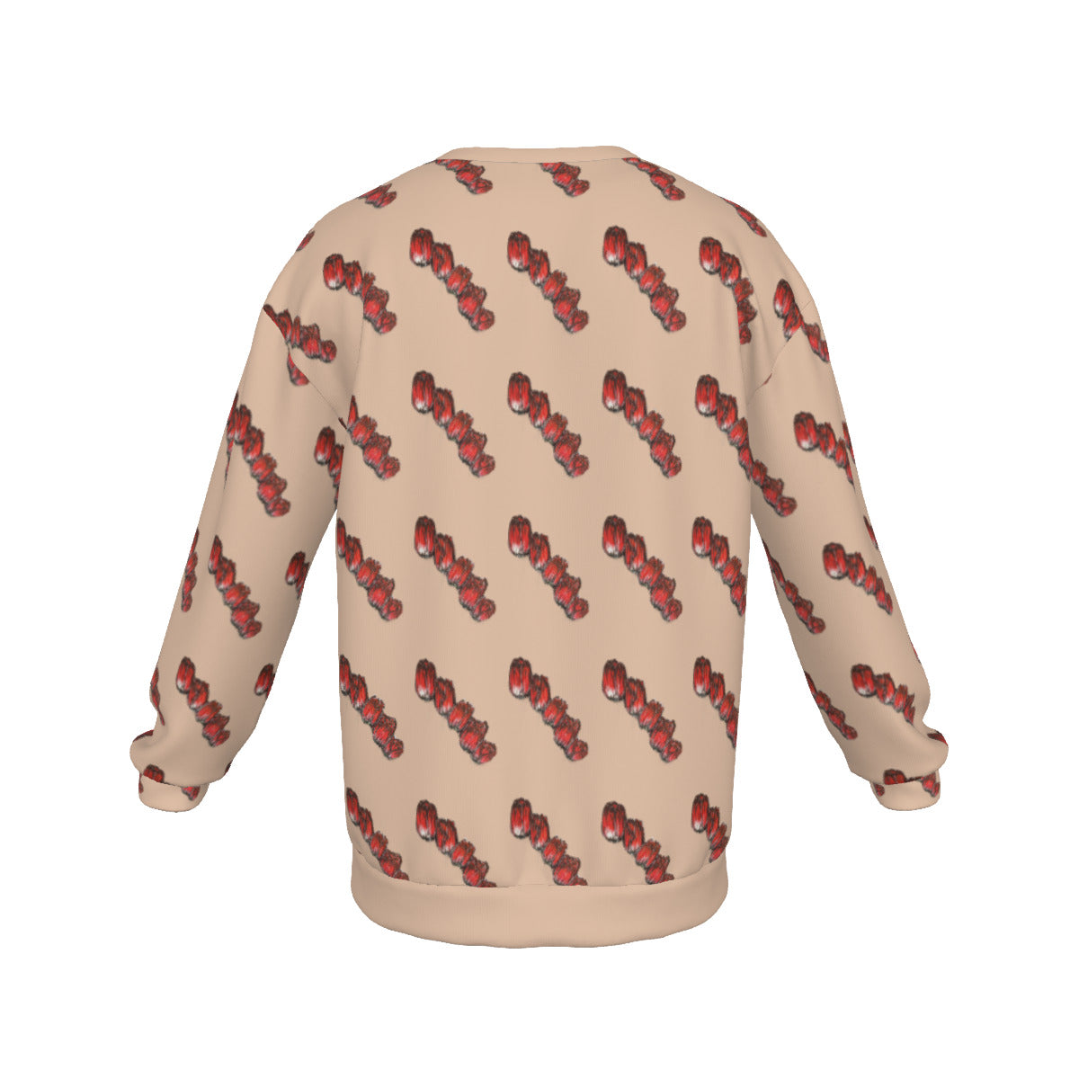 All-Over Print Men's Drop Shoulder Round Neck Long-Sleeved Sweatshirt
