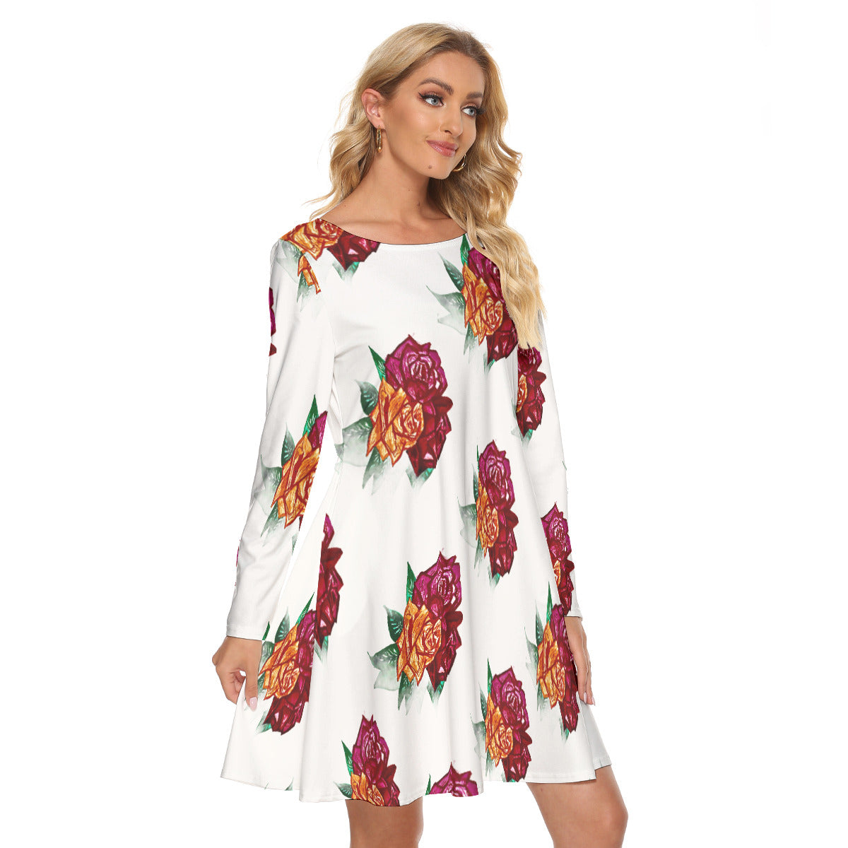 All-Over Print Women's Crew Neck Dress