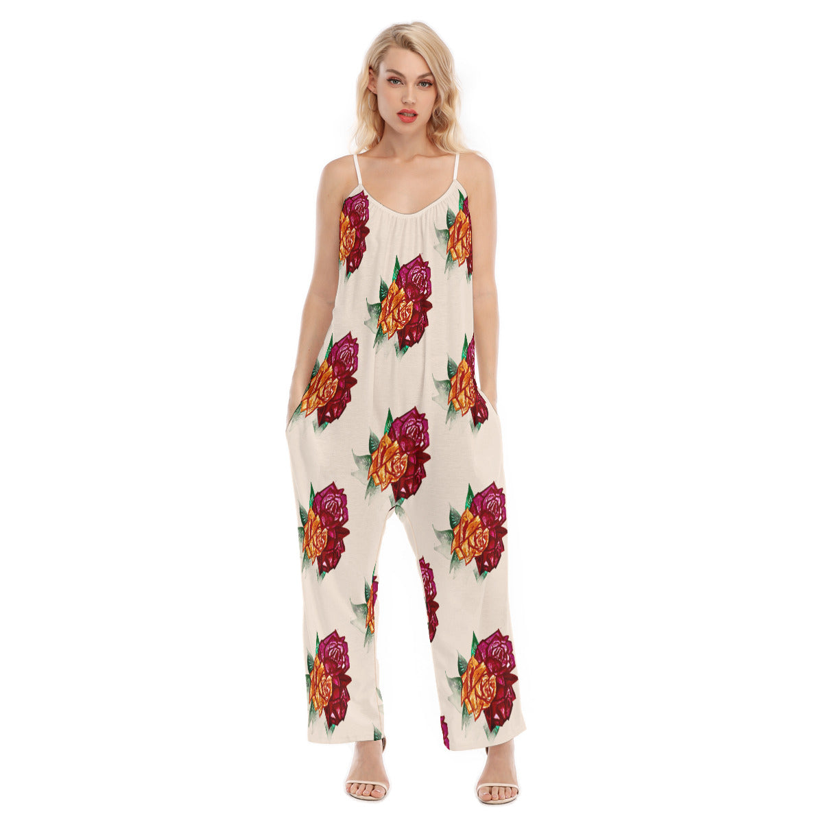 All-Over Print Women's Loose Cami Jumpsuit