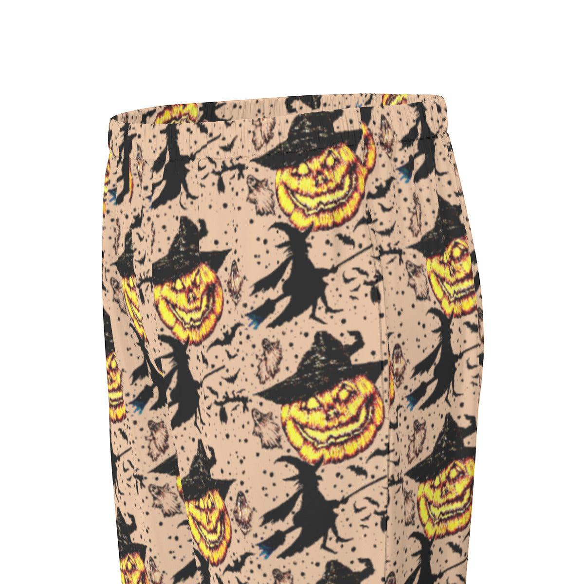 All-Over Print Women's Long Sleeve Pajama Set With Black Contrast Piping