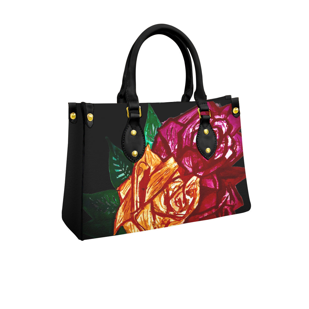 Women's Tote Bag With Black Handle