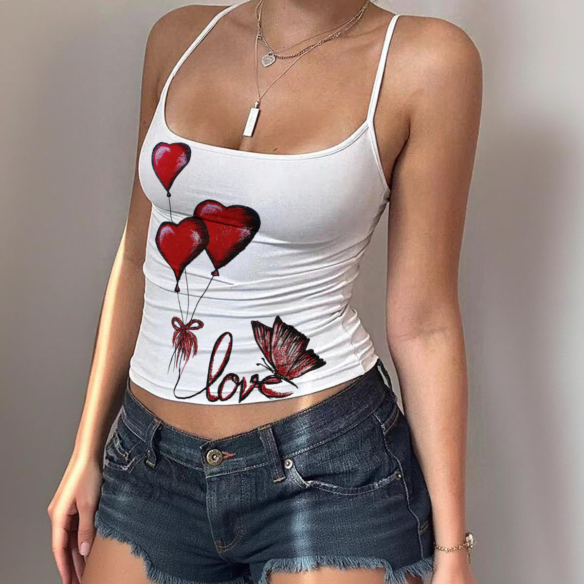 All-Over Print Women's Spaghetti Strap Tank Top
