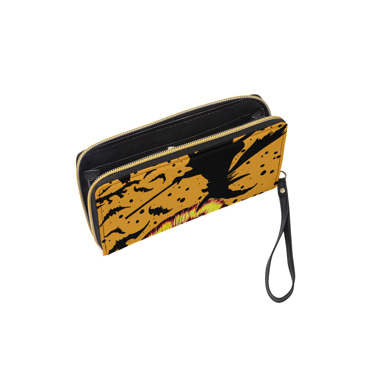 Long Wallet With Black Hand Strap