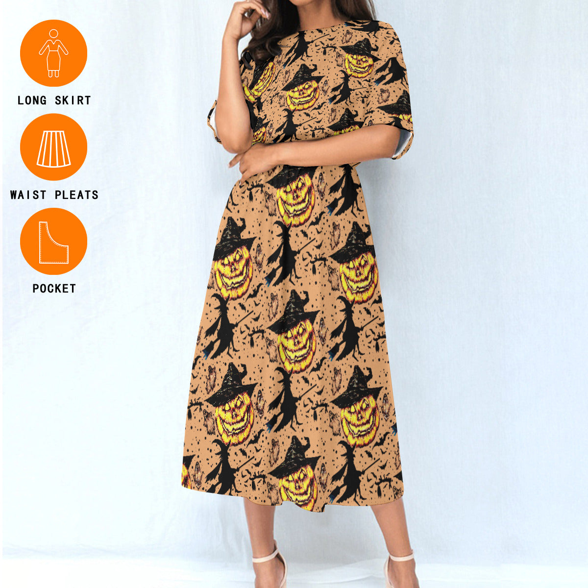All-Over Print Women's Elastic Waist Dress