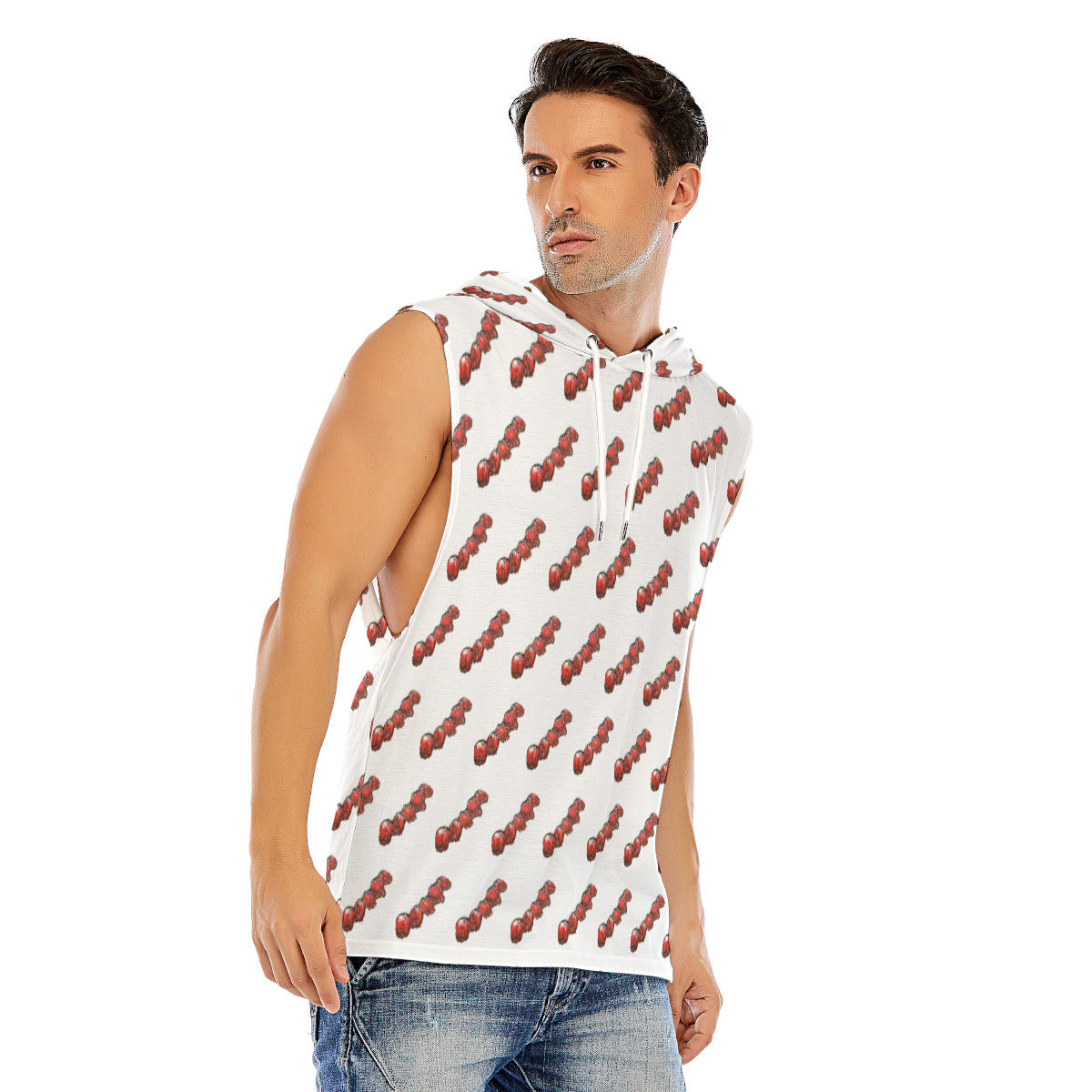 All-Over Print Men’s Sleeveless Pullover Hoodie