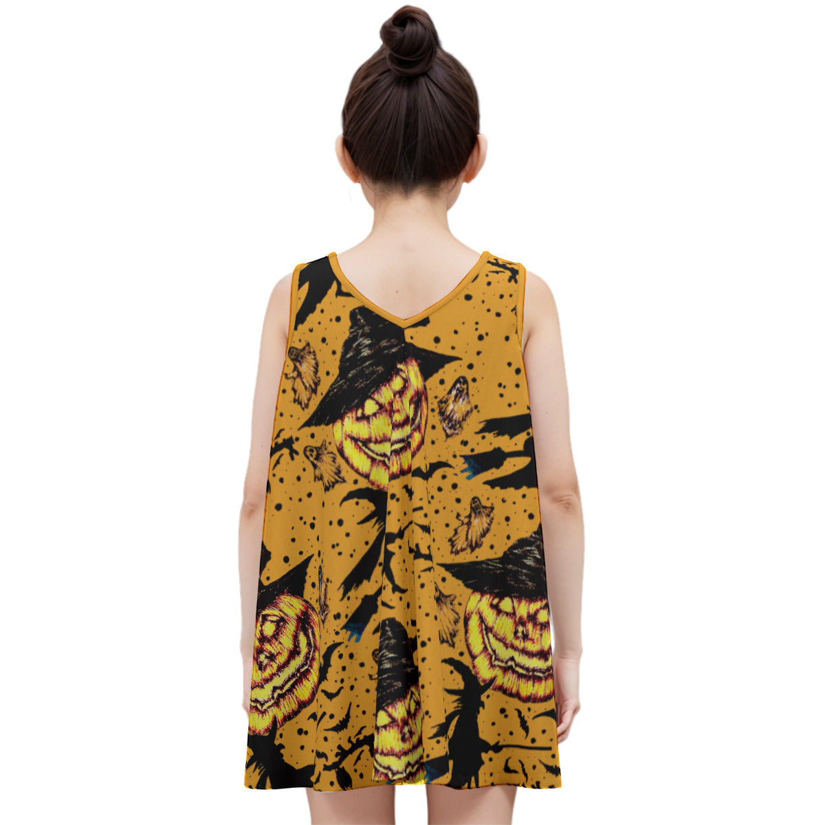 All-Over Print Kid's Sleeveless Dress | 180GSM Cotton