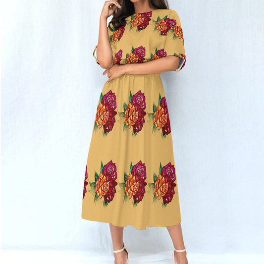 All-Over Print Women's Elastic Waist Dress