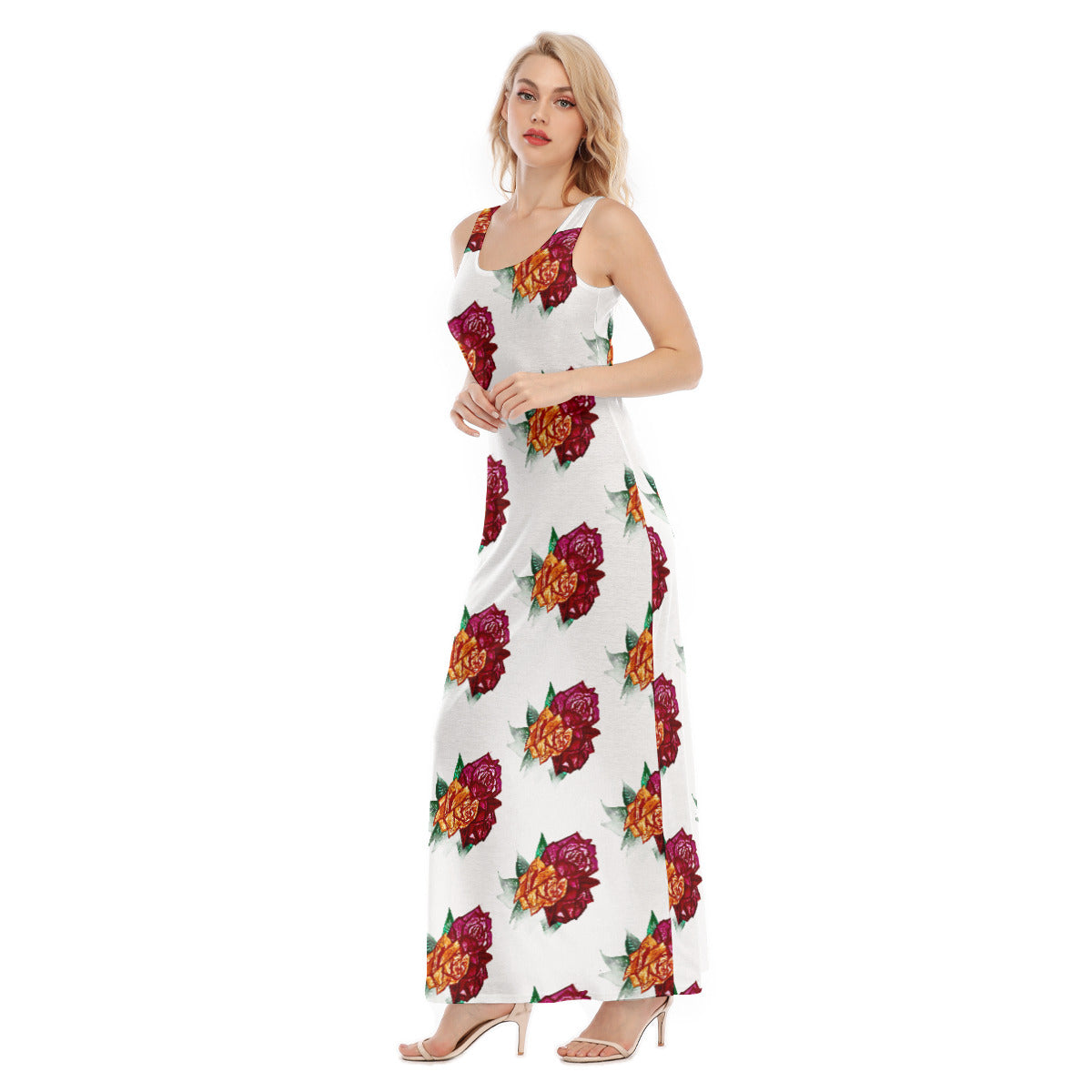 All-Over Print Women's Vest Dress | Length To Ankle