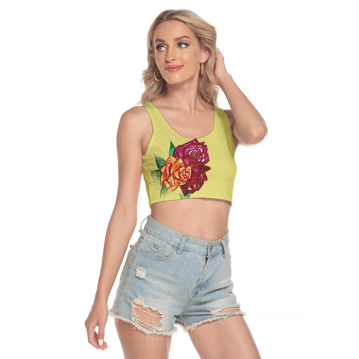 All-Over Print Women's Sport Crop Tank Top