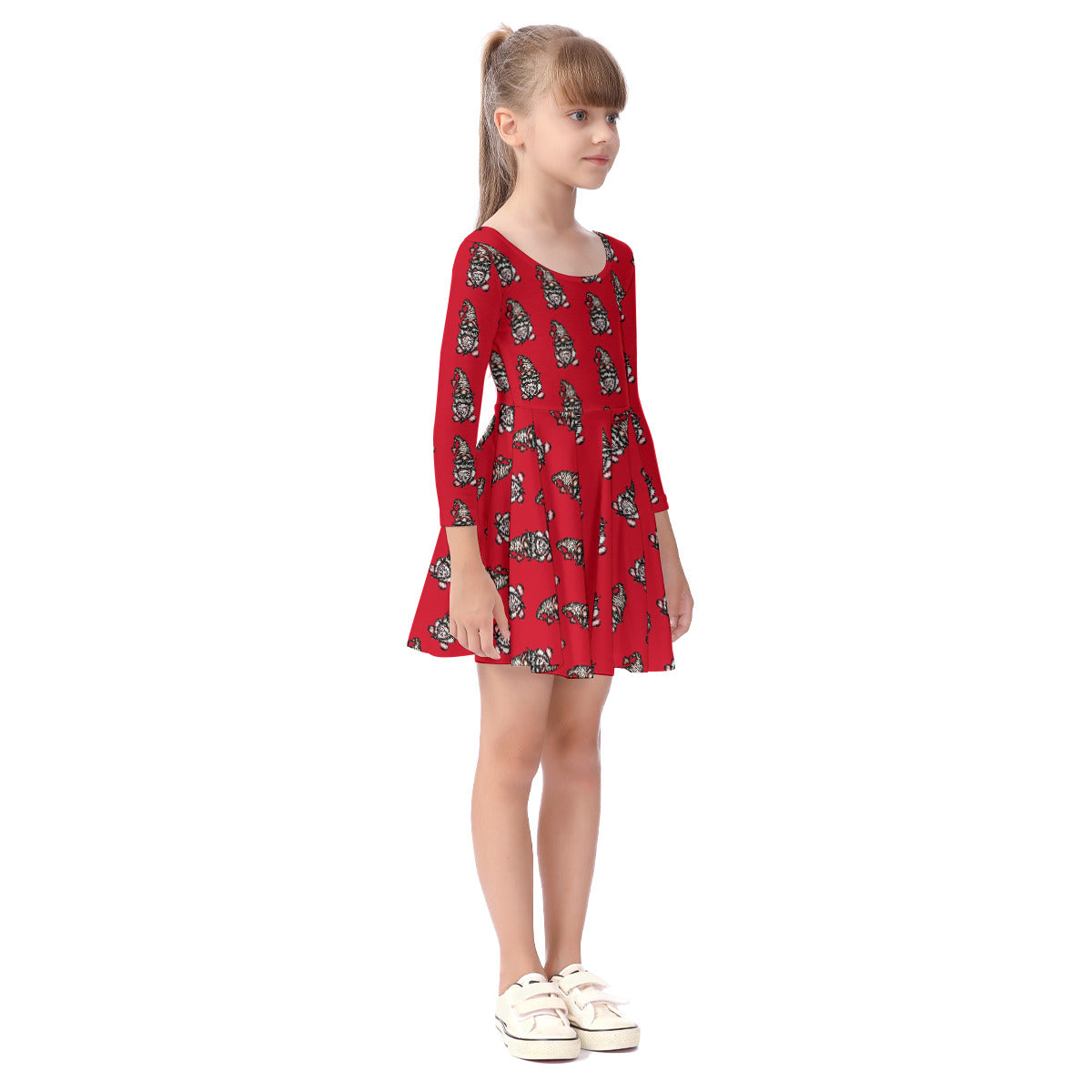 All-Over Print Kid's Long Sleeve Dress