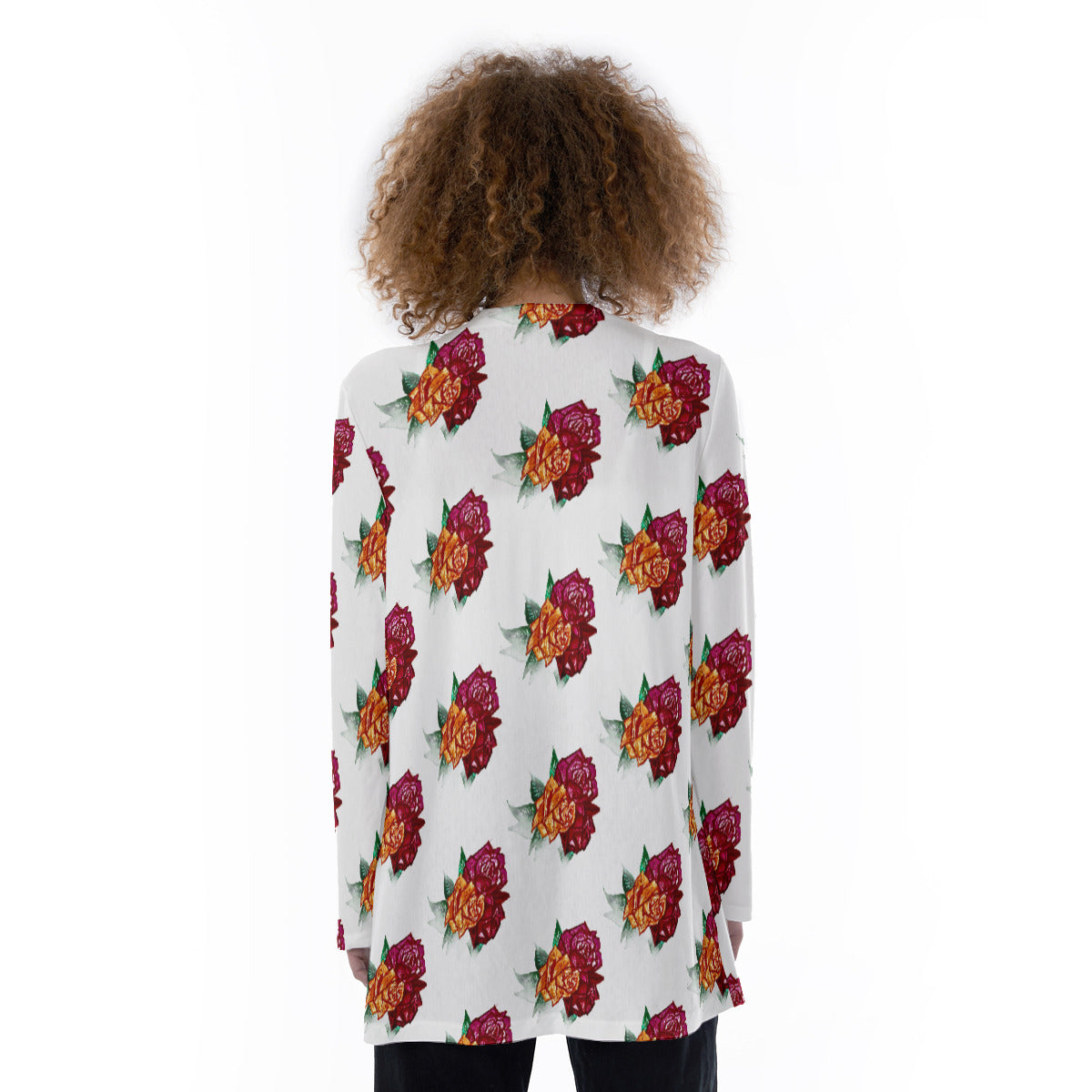 All-Over Print Women's Patch Pocket Cardigan