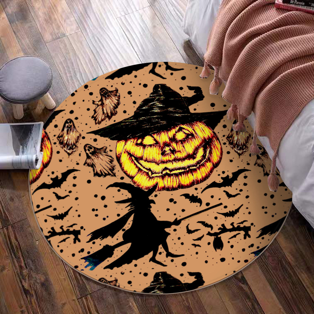 Foldable round mat
