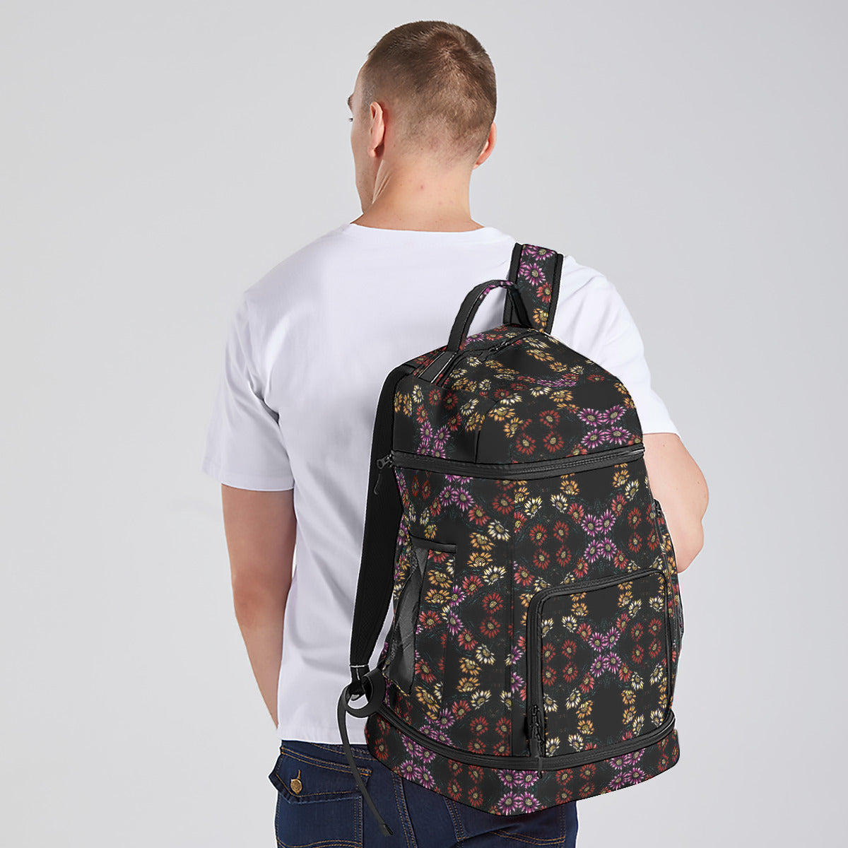 All-Over Print Multifunctional Backpack