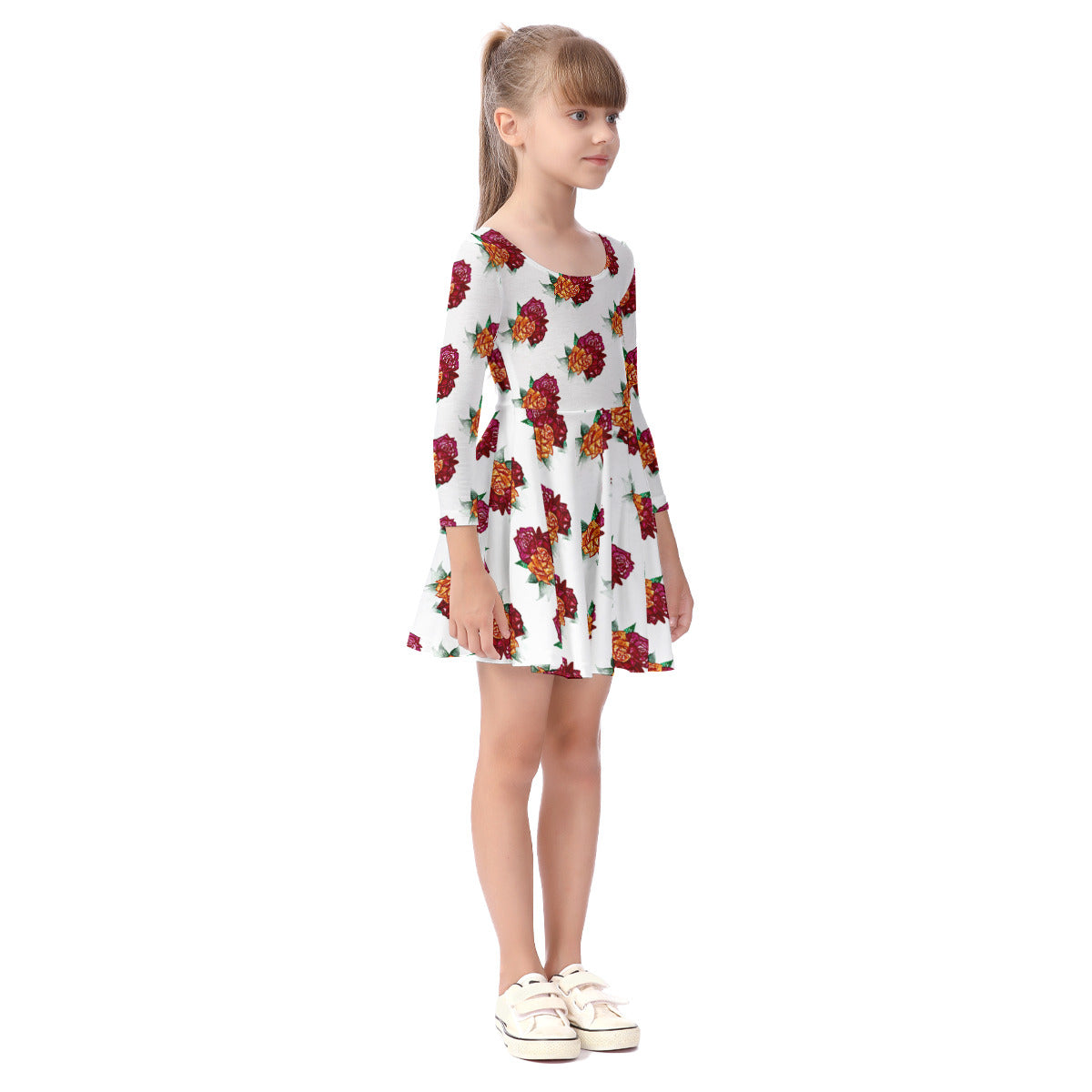 All-Over Print Kid's Long Sleeve Dress