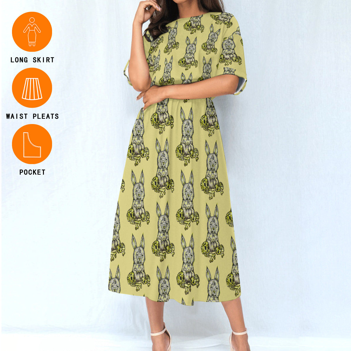 All-Over Print Women's Knee-Length Dress