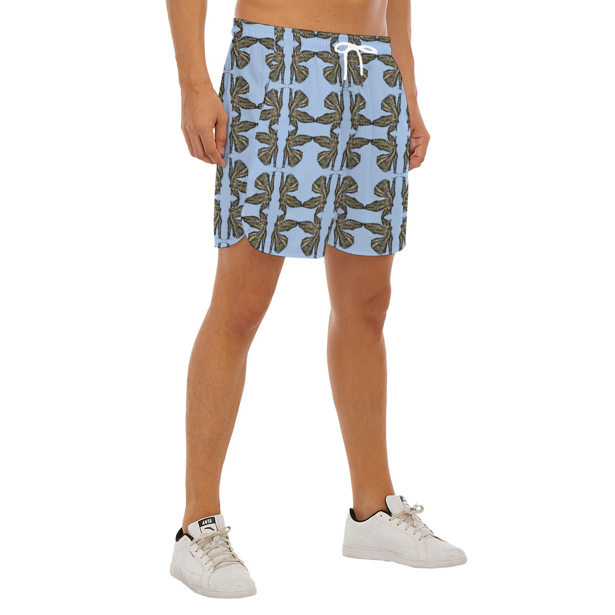 All-Over Print Men's Side Split Running Sport Shorts