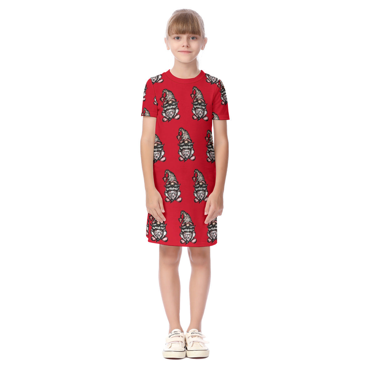 All-Over Print Kid's Short Sleeve Dress