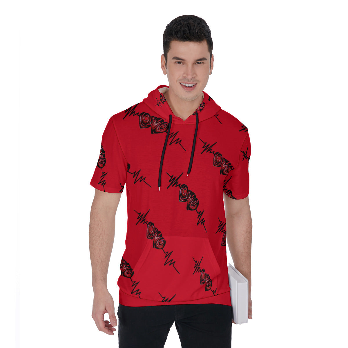 All-Over Print Men's Short Sleeve Hoodie T-Shirt