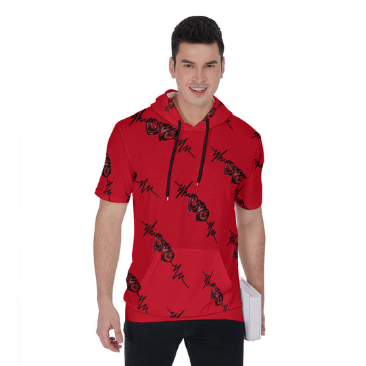 All-Over Print Men's Short Sleeve Hoodie T-Shirt
