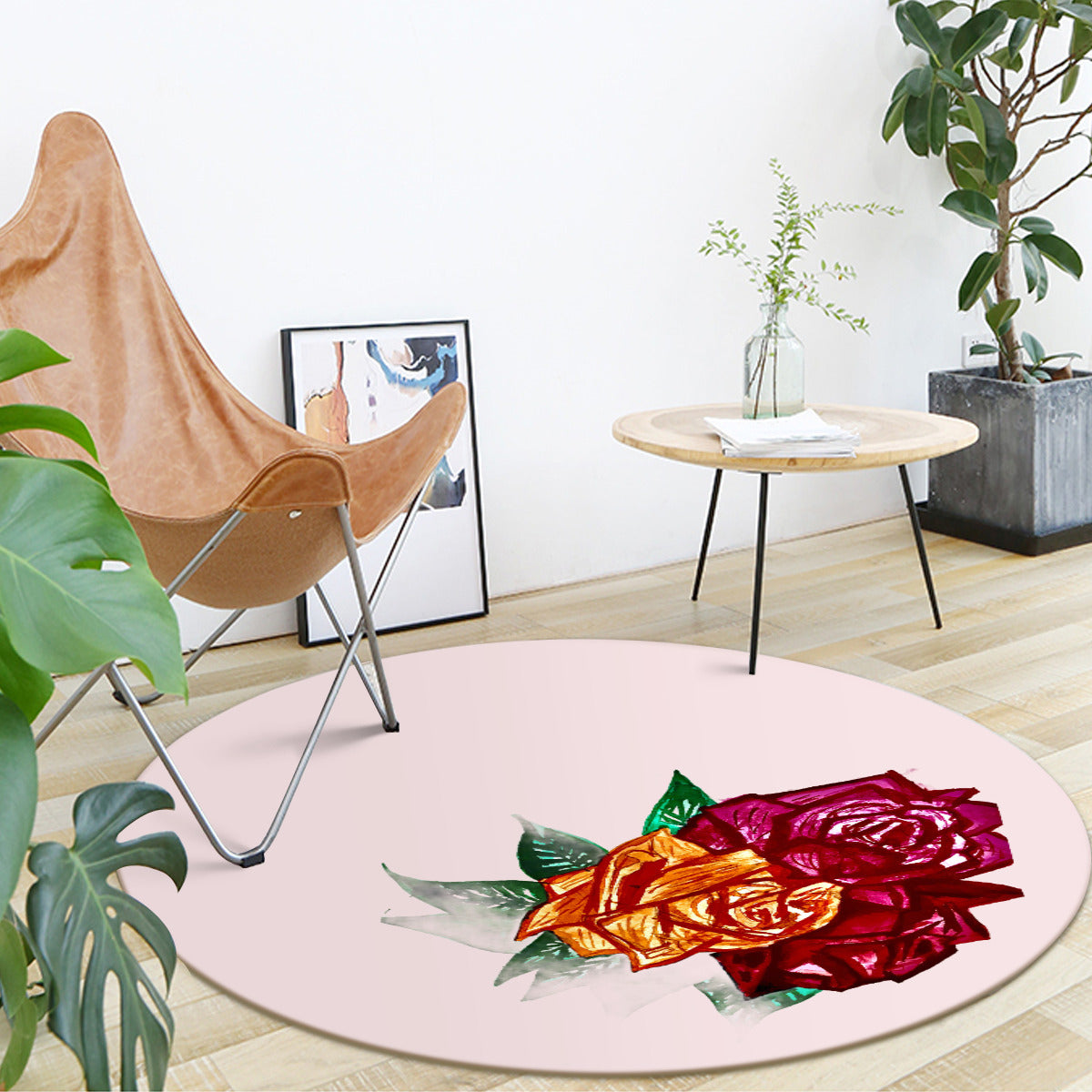 Foldable round mat