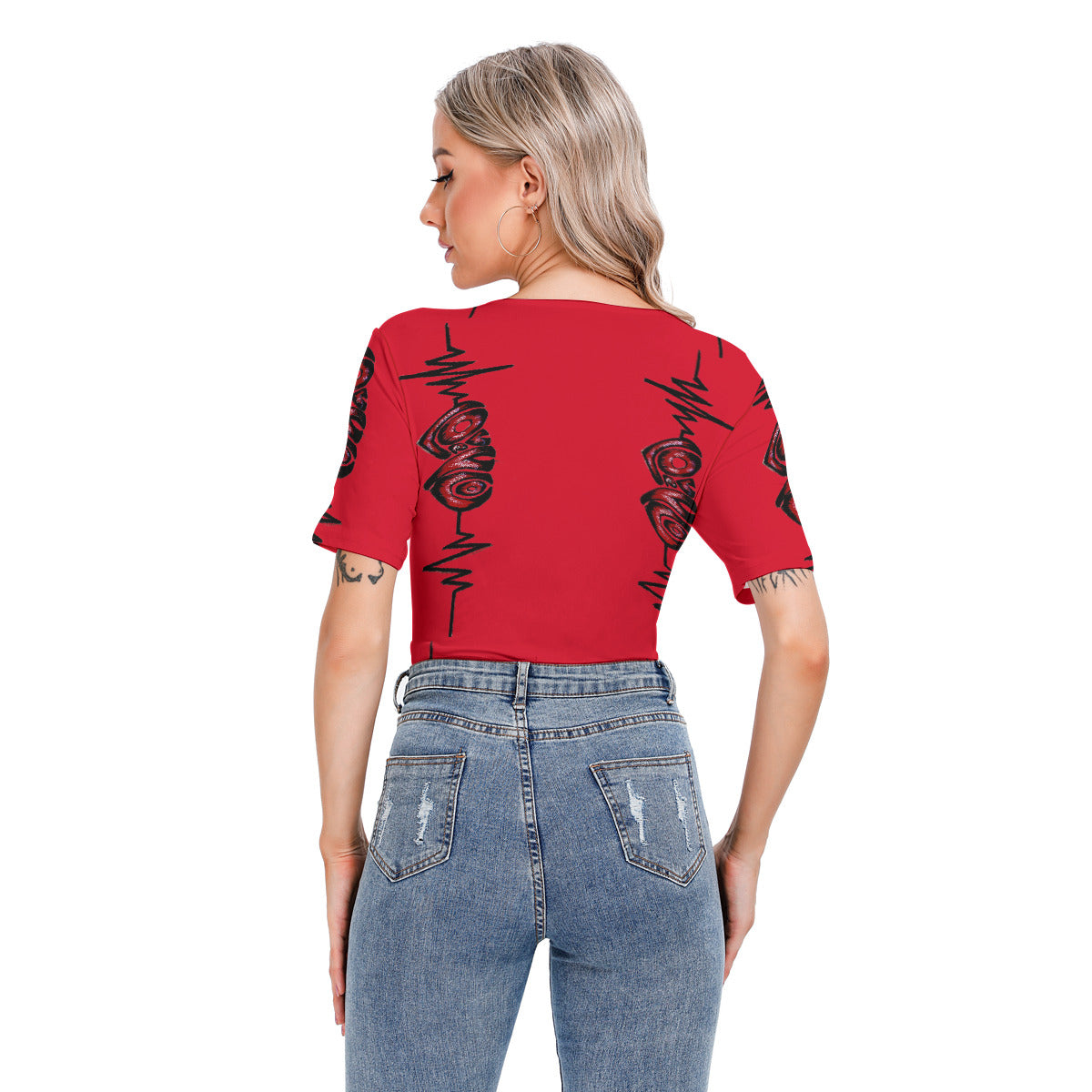All-Over Print Women's Short Sleeve Bodysuit