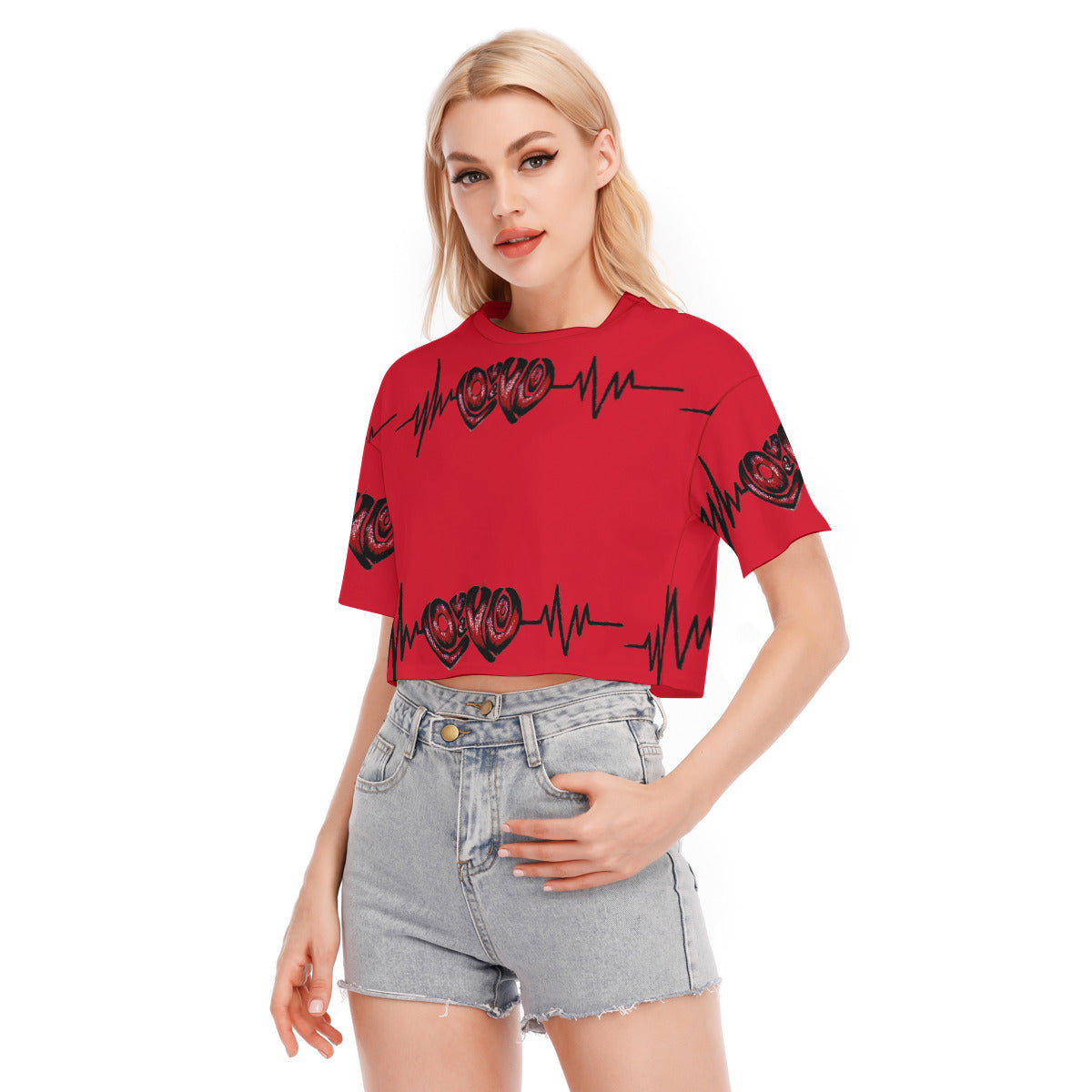 All-Over Print Women's Cropped T-shirt | 190GSM Cotton