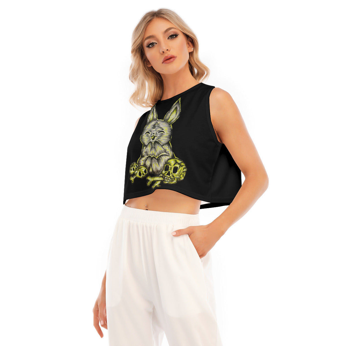 All-Over Print Women's Sleeveless Cropped Top