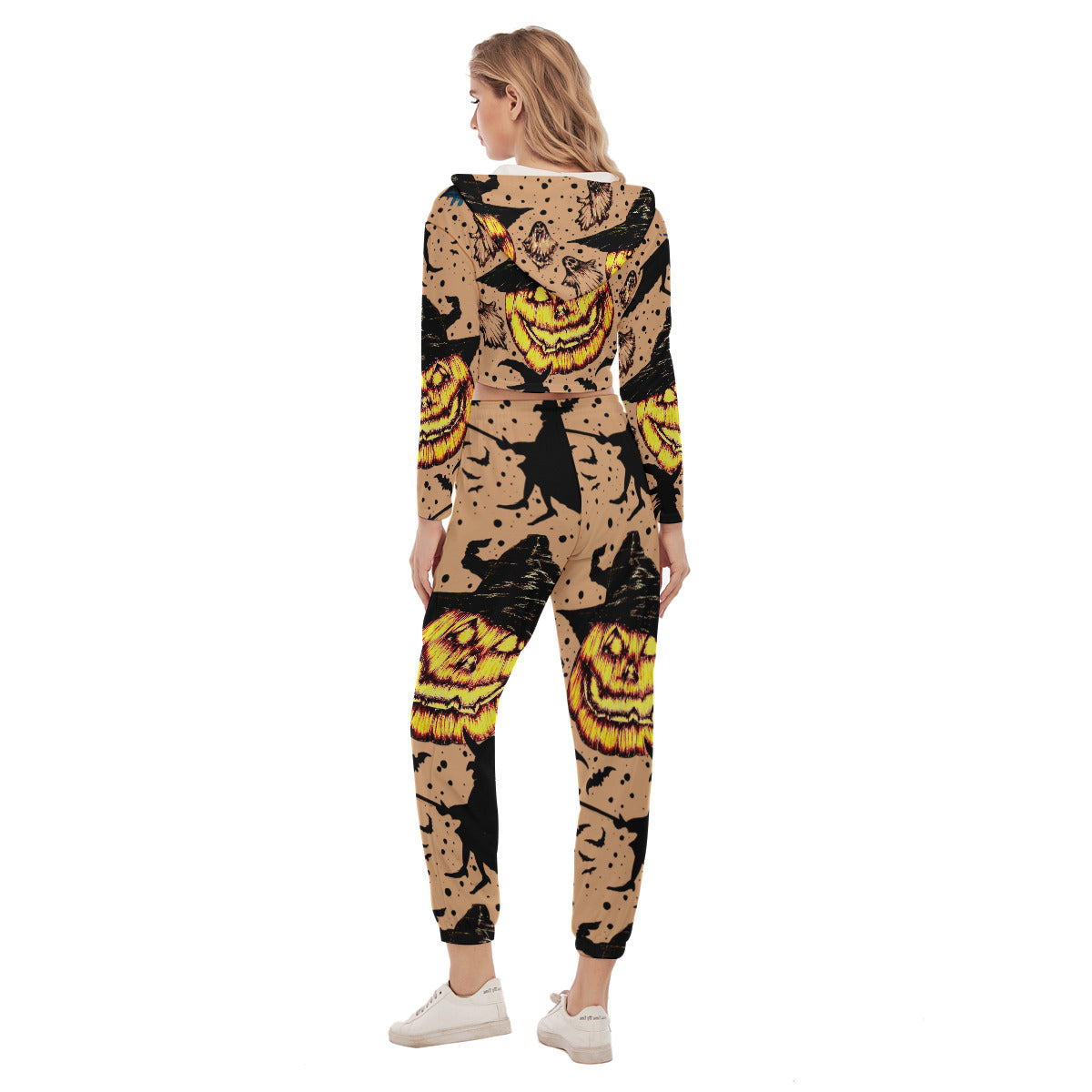 All-Over Print Women's Crop Hoodie Sports Set