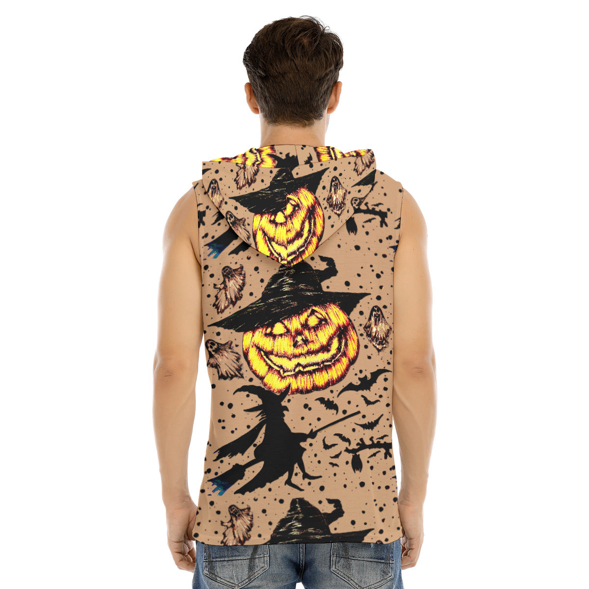 All-Over Print Men's Tank Hooded Vest