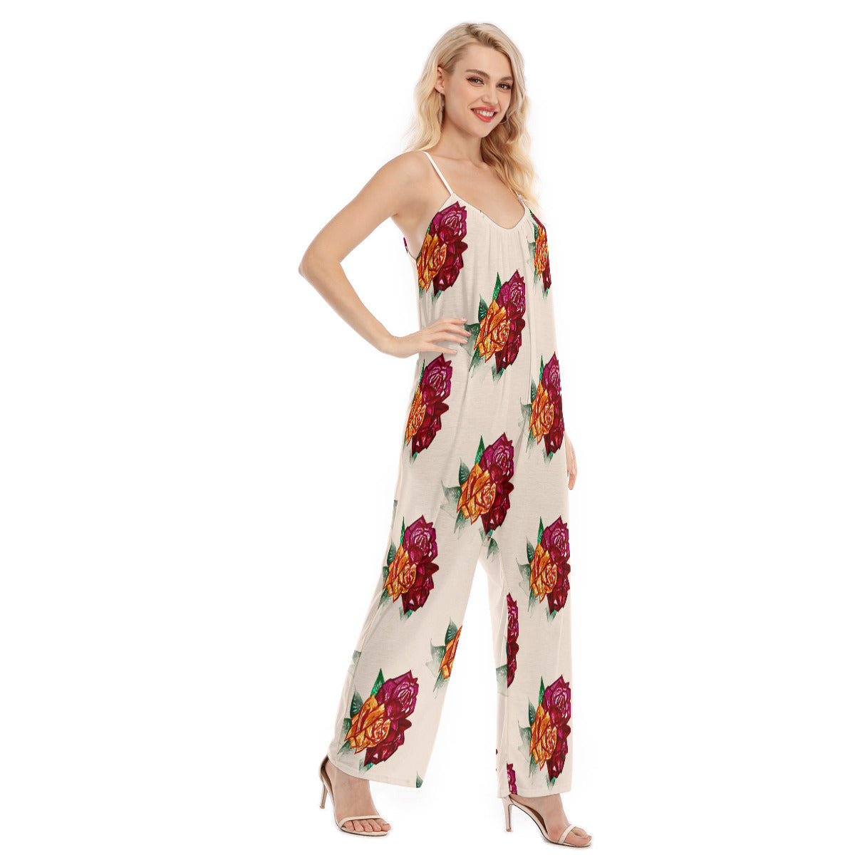 All-Over Print Women's Loose Cami Jumpsuit