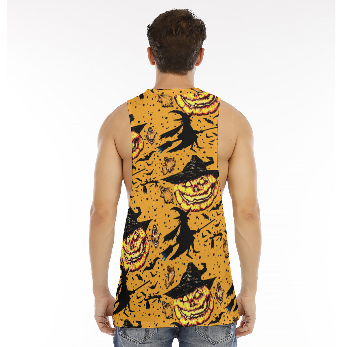 All-Over Print Men's O-neck Long Tank Top