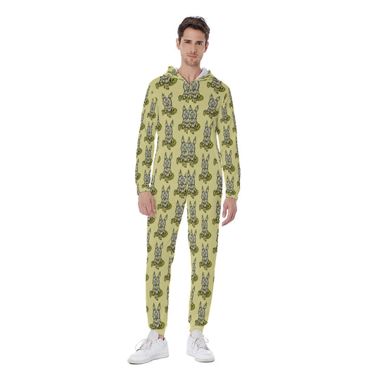 All-Over Print Men's Hooded Jumpsuit