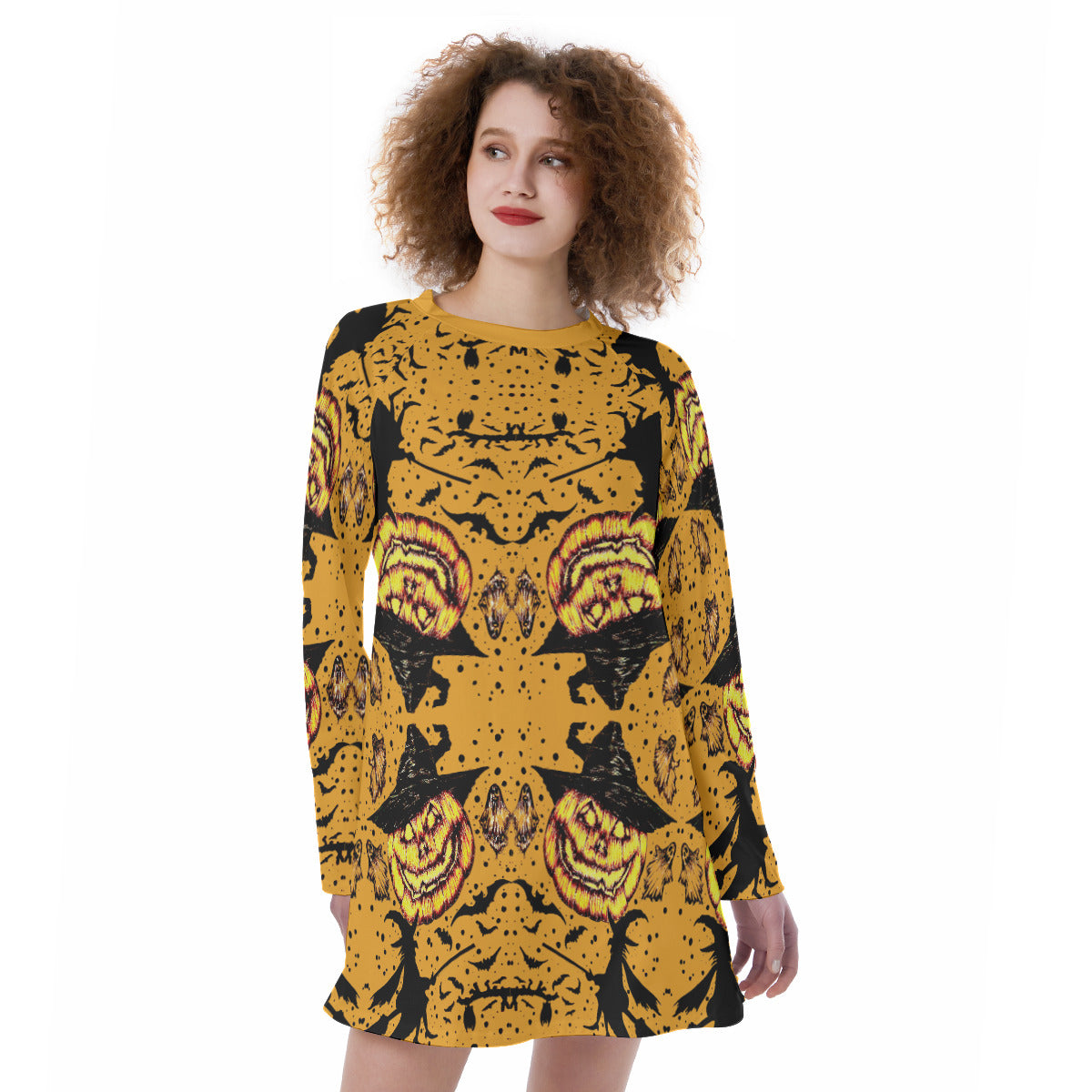 All-Over Print Women's Raglan Sleeve Dress