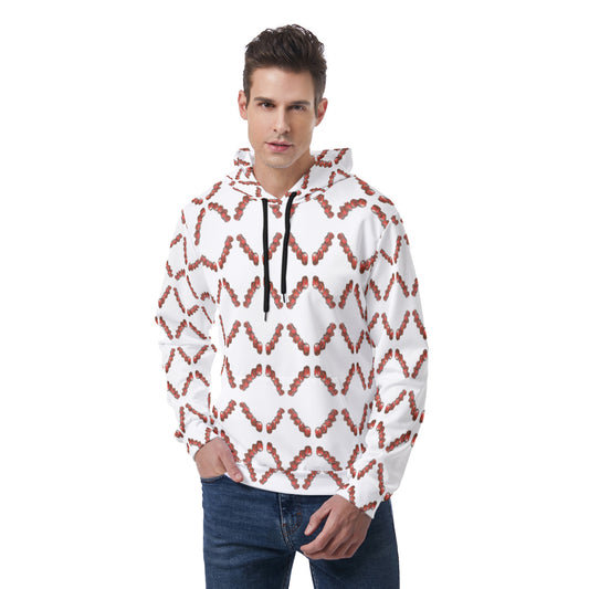 All-Over Print Men's Thicken Pullover Hoodie With Inner Hood