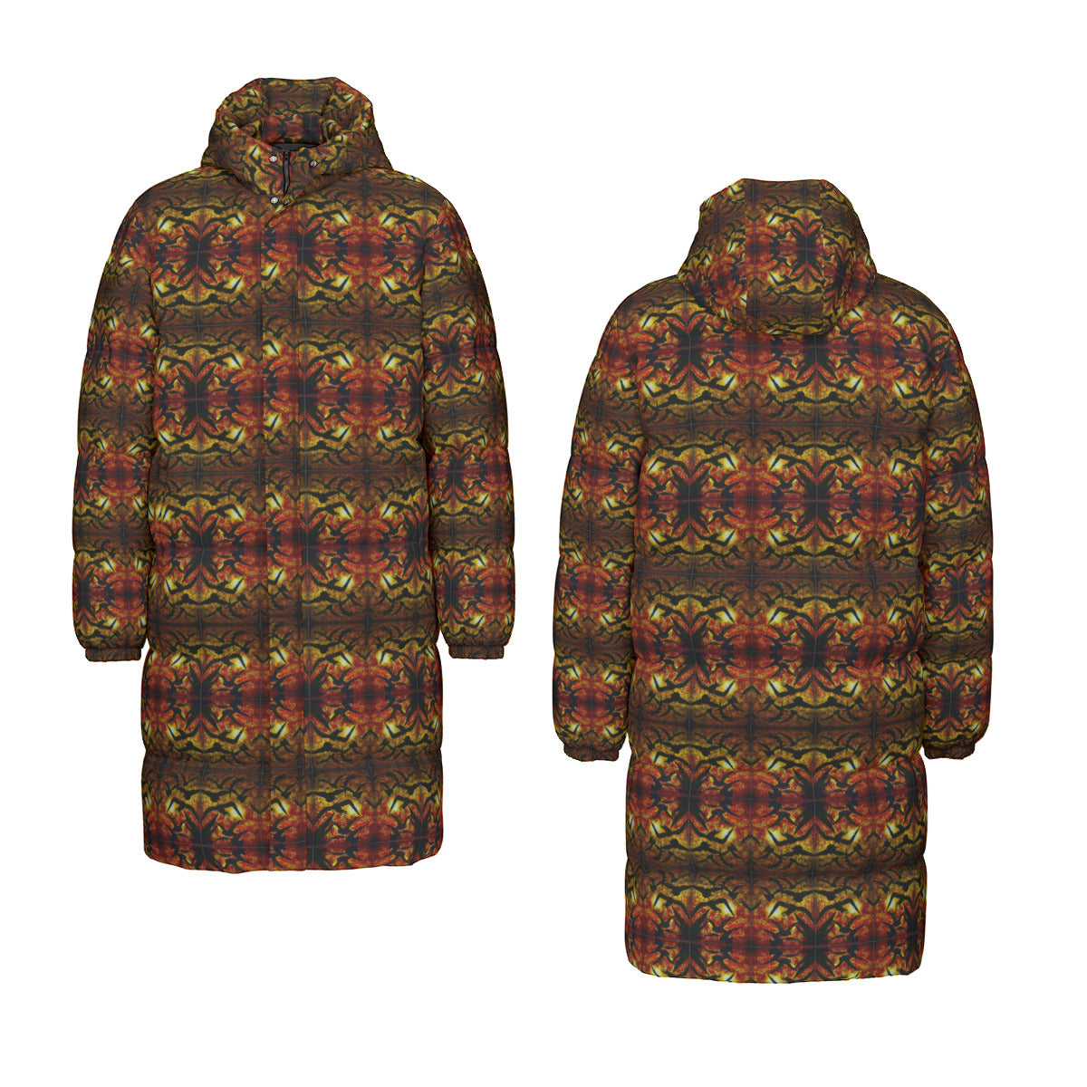 All-Over Print Unisex Long Down Jacket