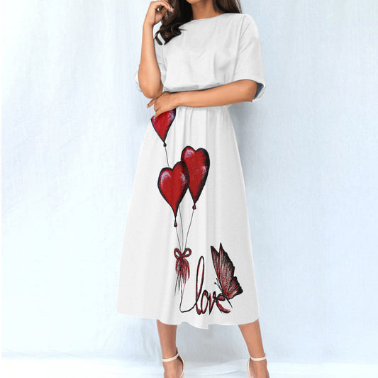 All-Over Print Women's Elastic Waist Dress