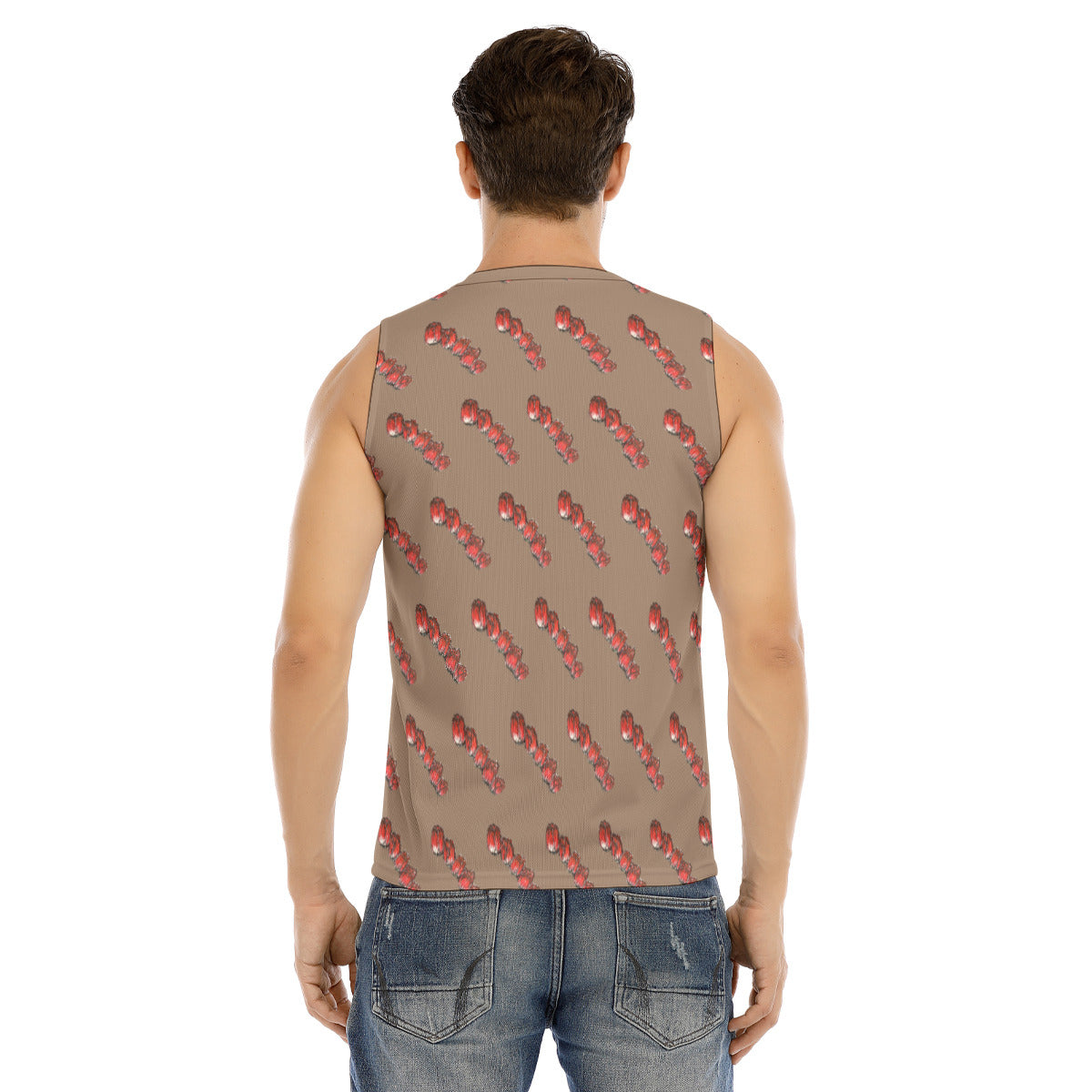 All-Over Print Men's V-neck Tank Top