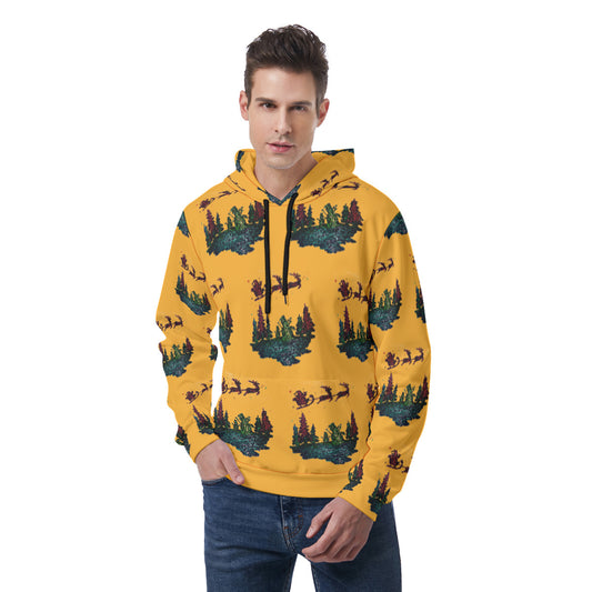 All-Over Print Men's Hoodie With Double-side Print Hood