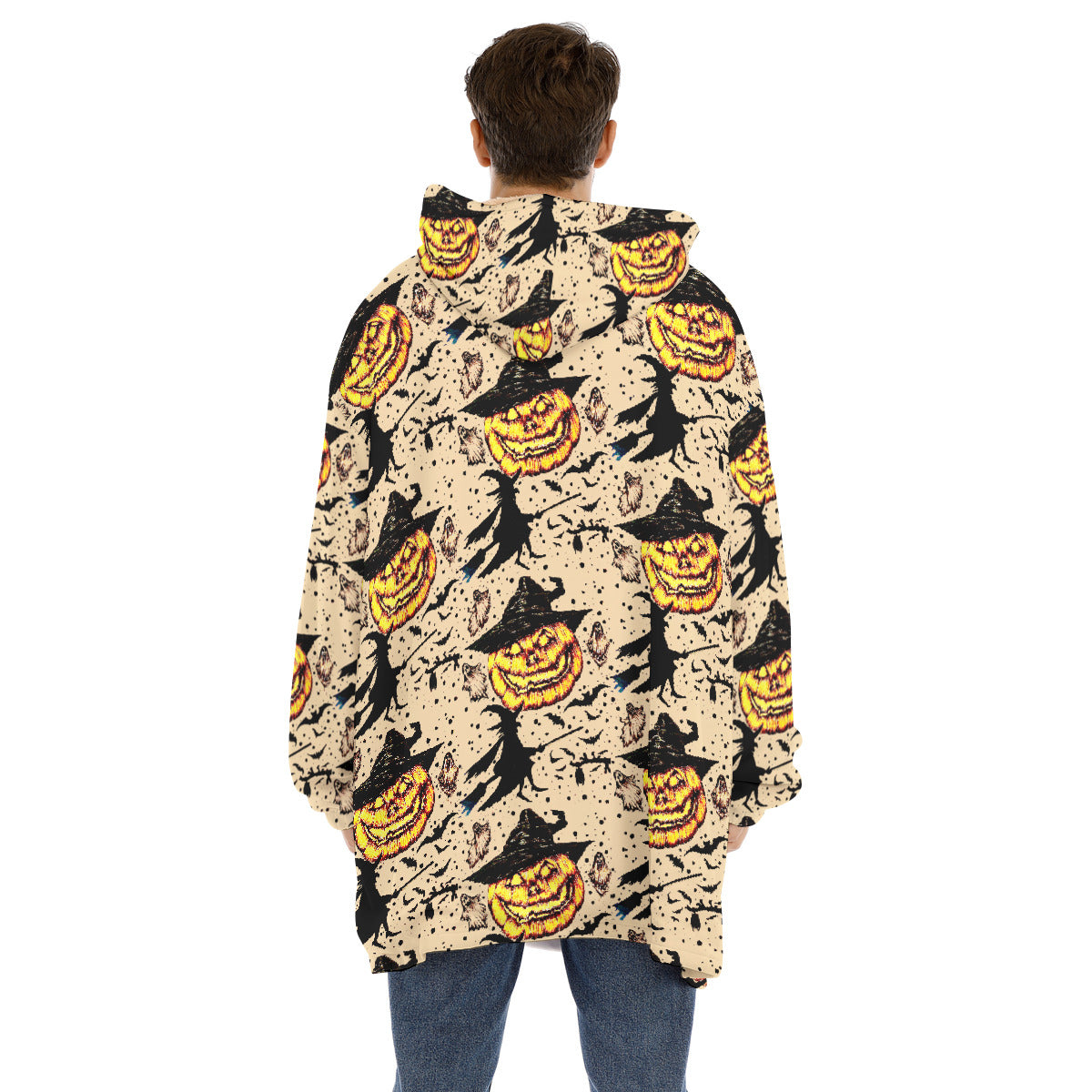 All-Over Print Unisex Sherpa Fleece Hoodie Blanket