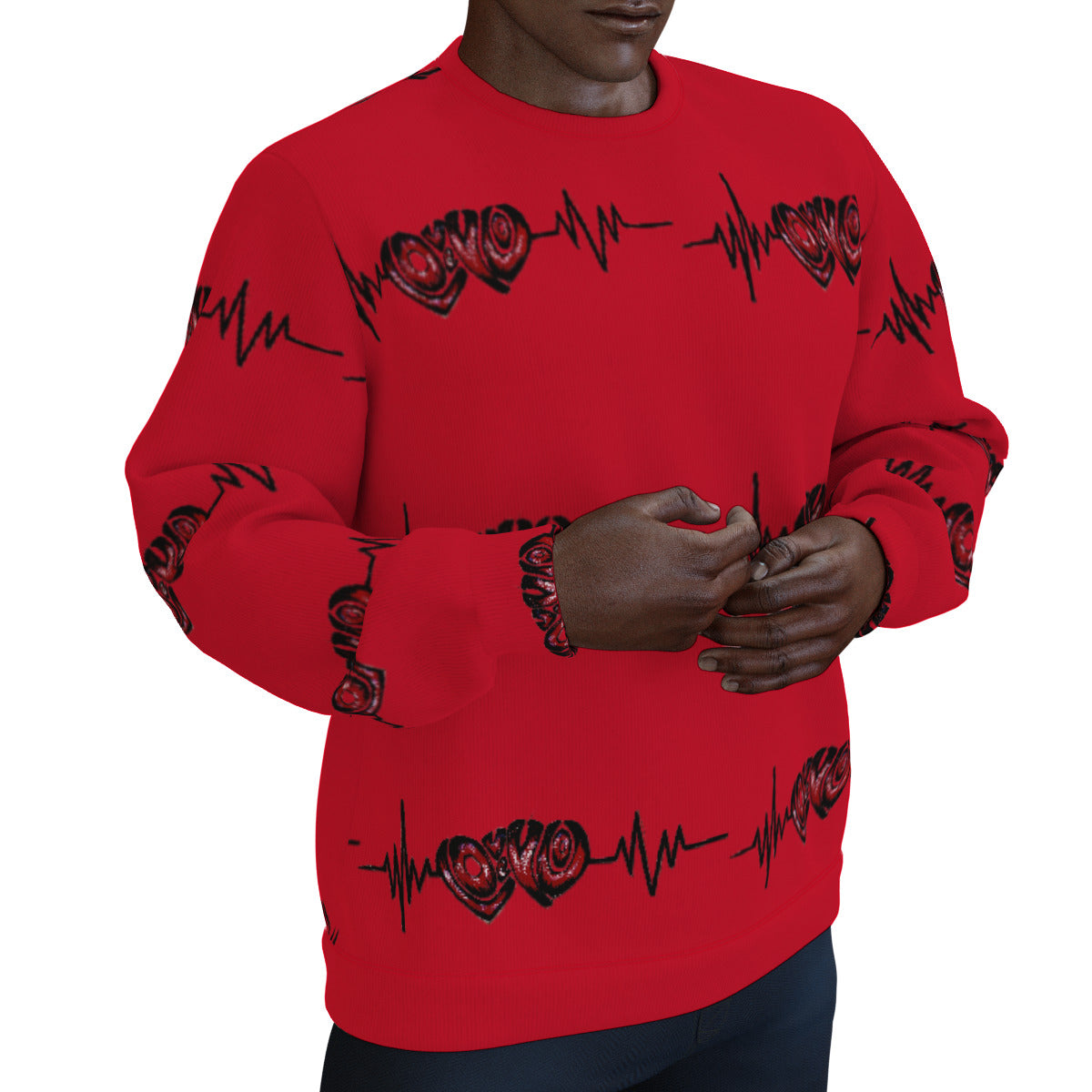 All-Over Print Men's Thicken Sweater