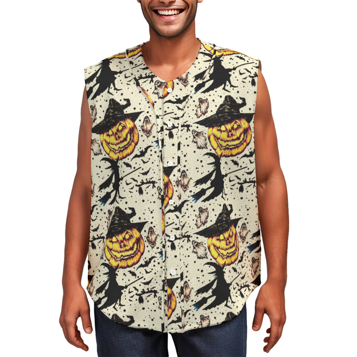All-Over Print Men's Sleeveless Baseball Jersey