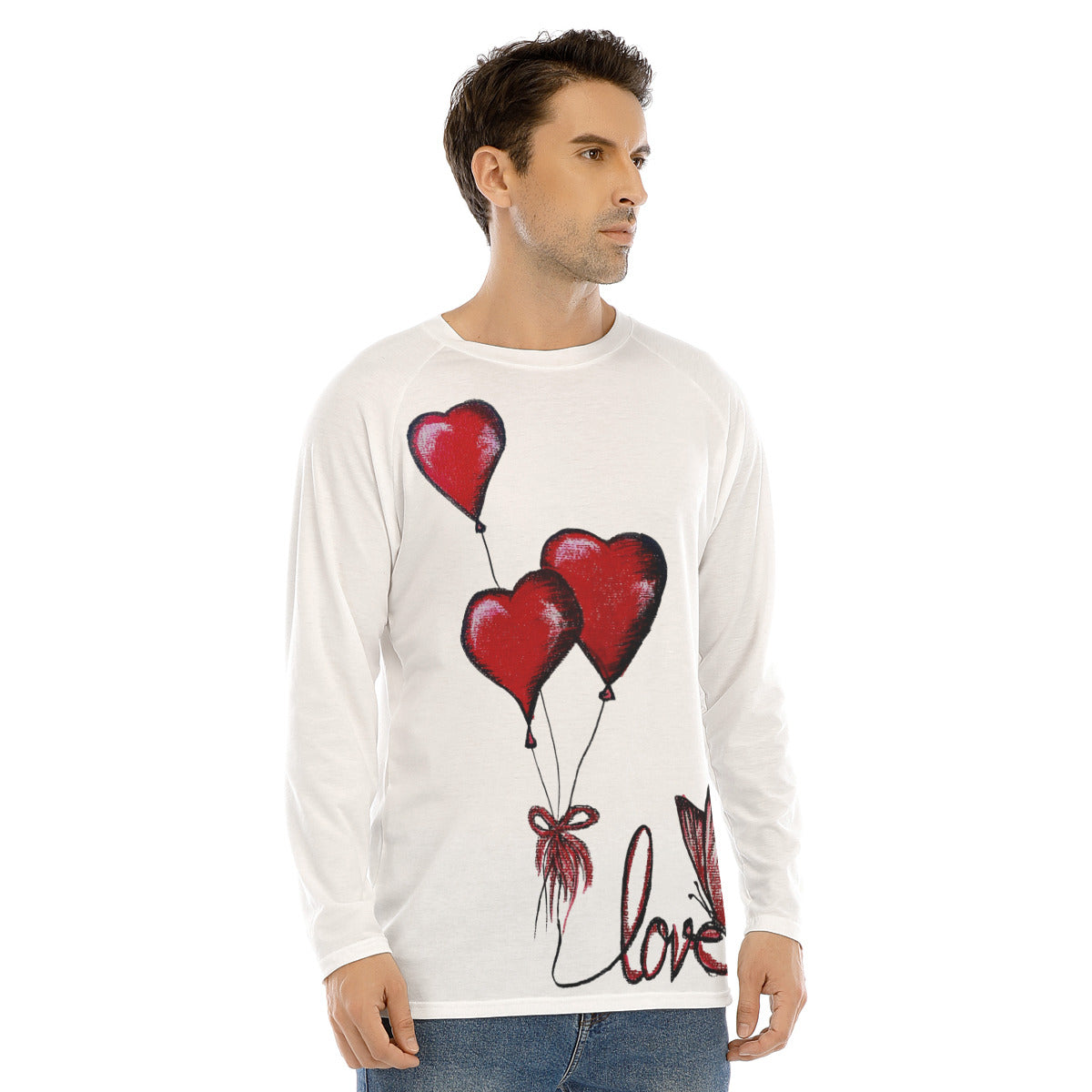 All-Over Print Men's Long Sleeve T-shirt With Raglan Sleeve