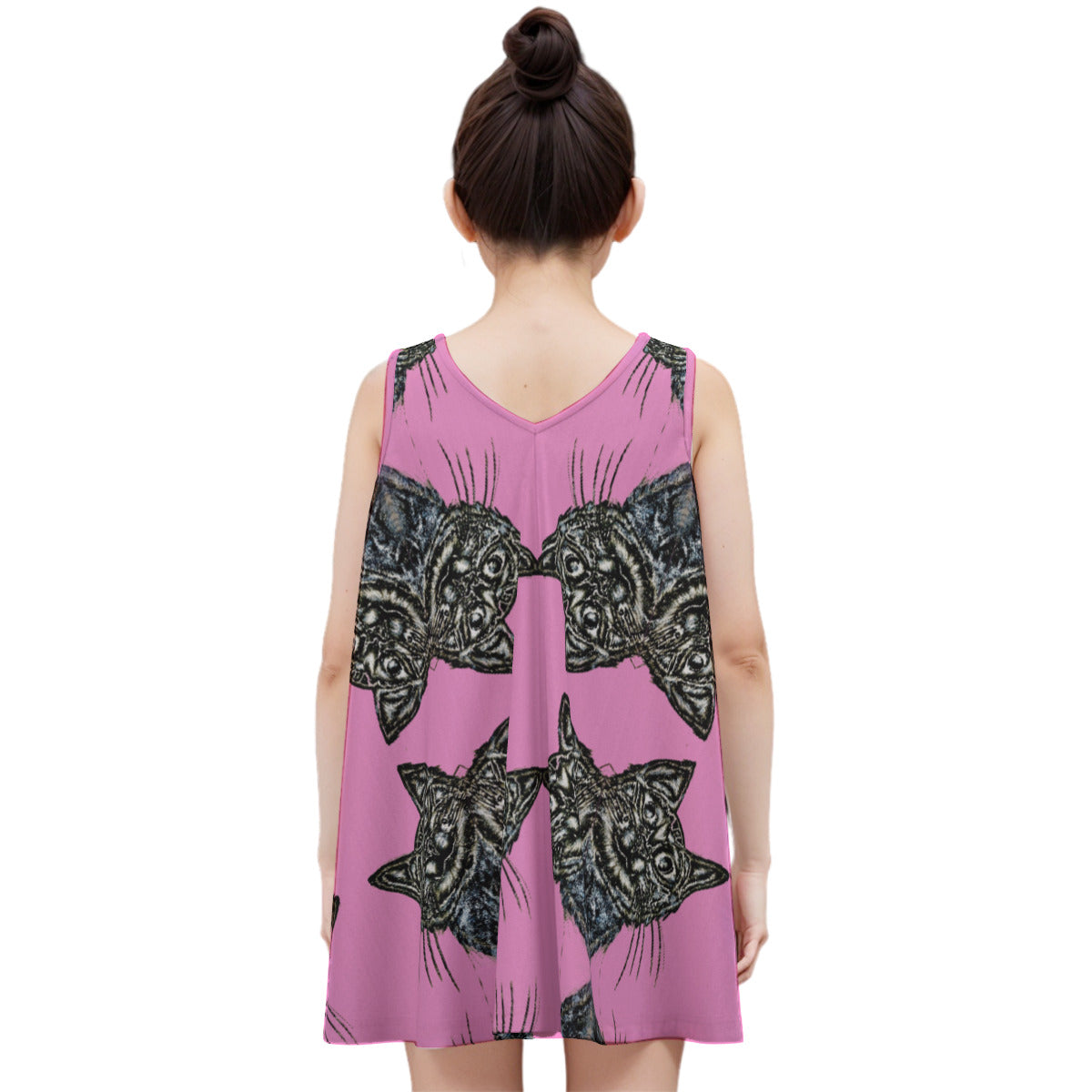 All-Over Print Kid's Sleeveless Dress | 180GSM Cotton