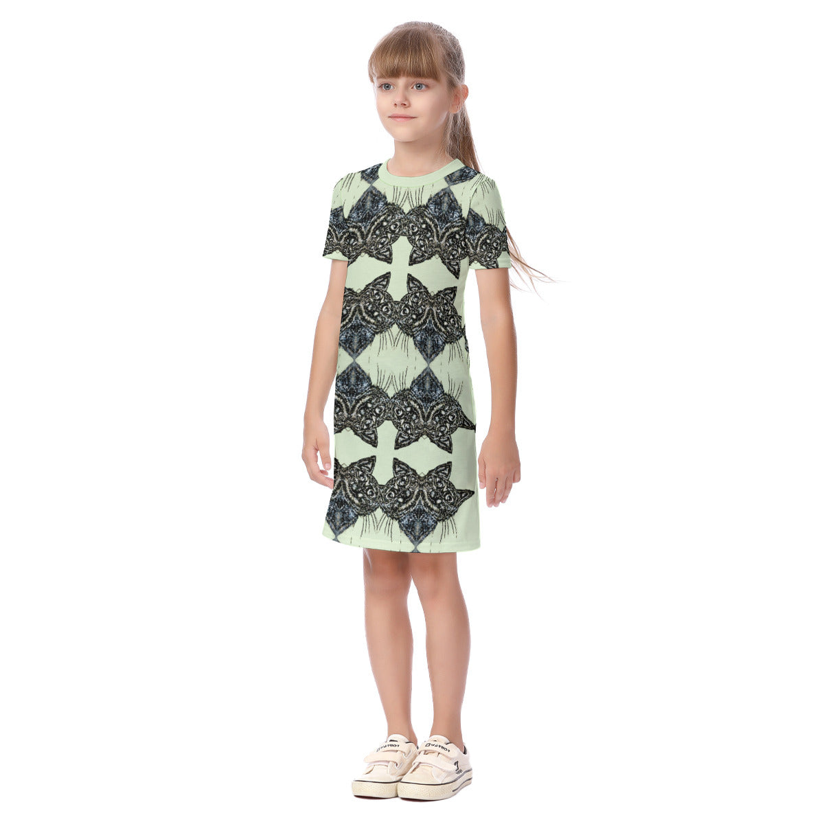 All-Over Print Kid's Short Sleeve Dress
