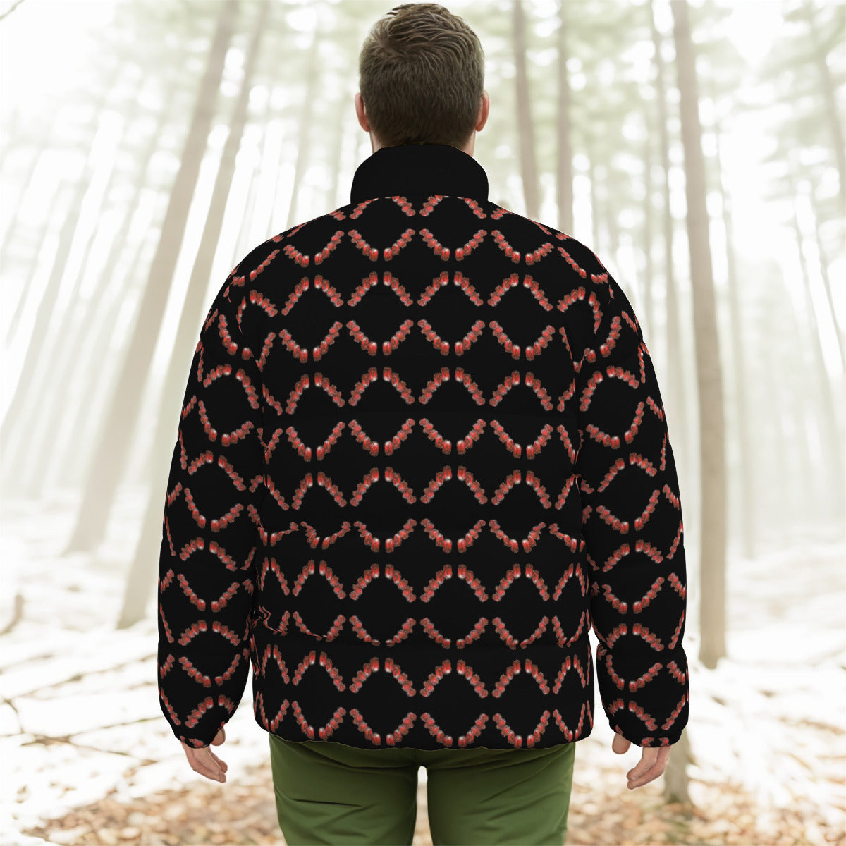 All-Over Print Unisex Stand-up Collar Down Jacket