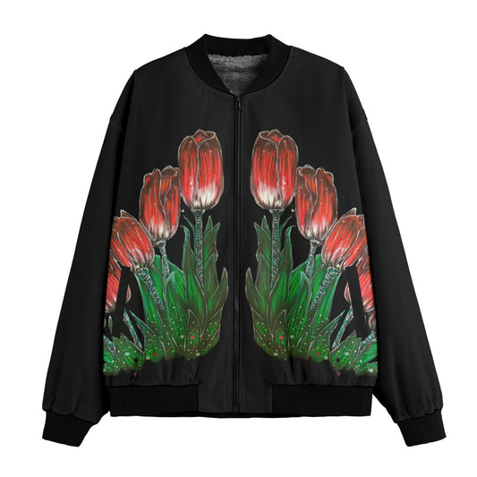 All-Over Print Men’s Fleece Bomber Jacket